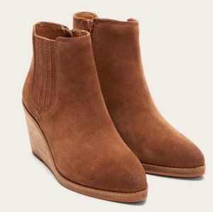 Frye Kaye Suede Chelsea Booties, Size 8